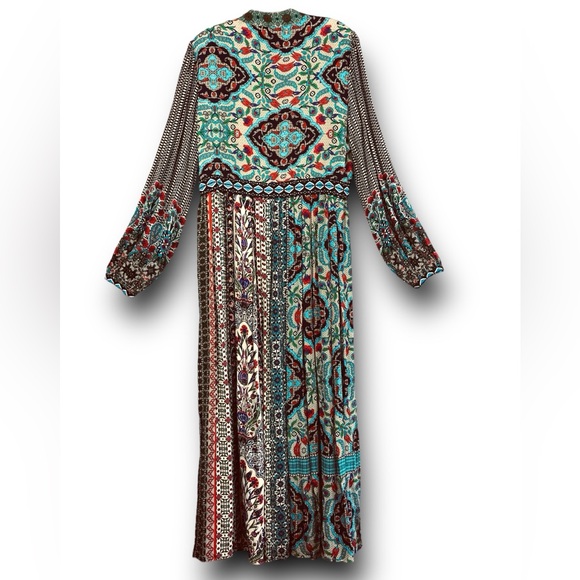 Anthropologie x Bhanuni by Jyoti Ronika Patterned Maxi Dress Multicolor Size M - Picture 8 of 16
